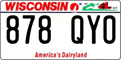 WI license plate 878QYO