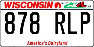 WI license plate 878RLP