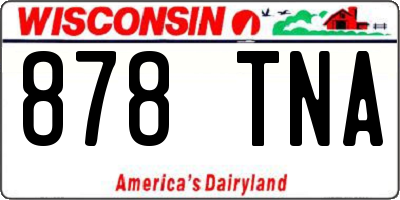 WI license plate 878TNA