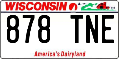 WI license plate 878TNE