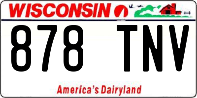 WI license plate 878TNV