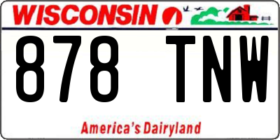 WI license plate 878TNW