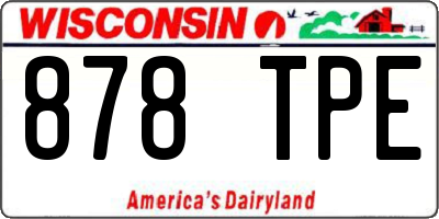 WI license plate 878TPE