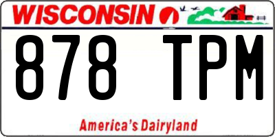 WI license plate 878TPM