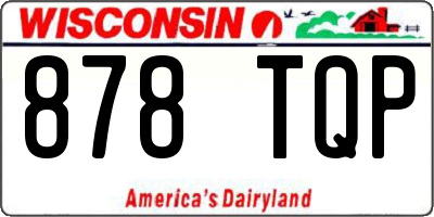 WI license plate 878TQP