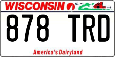 WI license plate 878TRD