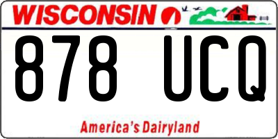 WI license plate 878UCQ