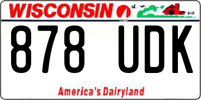 WI license plate 878UDK