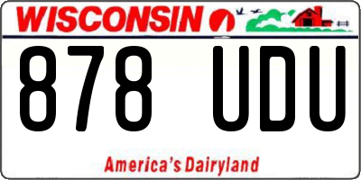 WI license plate 878UDU
