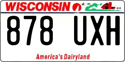 WI license plate 878UXH