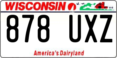 WI license plate 878UXZ