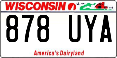 WI license plate 878UYA