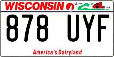 WI license plate 878UYF