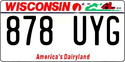 WI license plate 878UYG