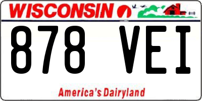 WI license plate 878VEI