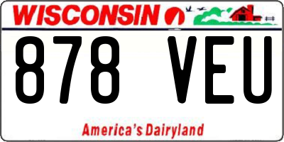 WI license plate 878VEU