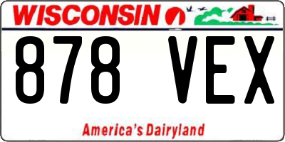 WI license plate 878VEX