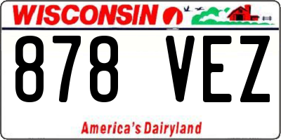 WI license plate 878VEZ