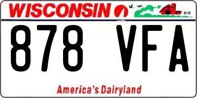 WI license plate 878VFA