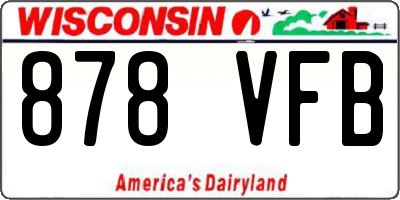 WI license plate 878VFB