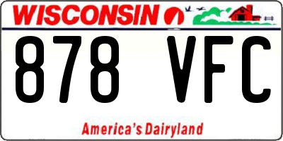 WI license plate 878VFC