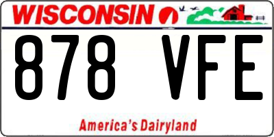 WI license plate 878VFE