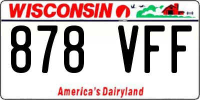 WI license plate 878VFF