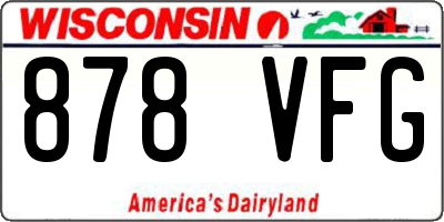 WI license plate 878VFG