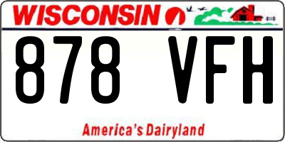 WI license plate 878VFH