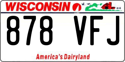 WI license plate 878VFJ