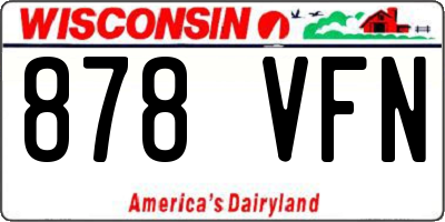 WI license plate 878VFN