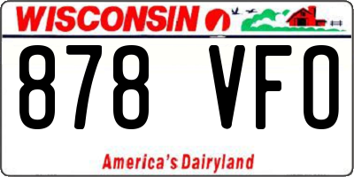 WI license plate 878VFO