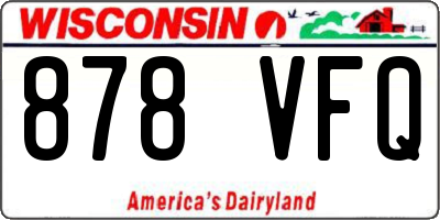 WI license plate 878VFQ