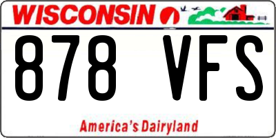 WI license plate 878VFS