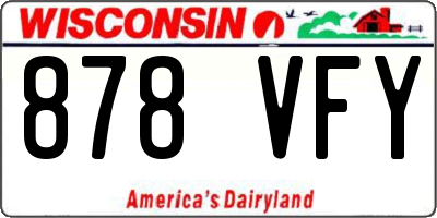 WI license plate 878VFY