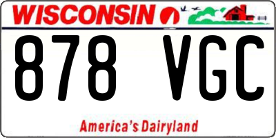 WI license plate 878VGC
