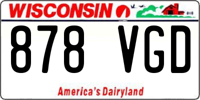 WI license plate 878VGD