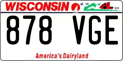 WI license plate 878VGE