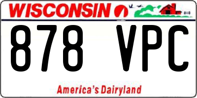 WI license plate 878VPC