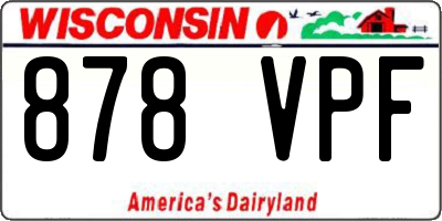 WI license plate 878VPF