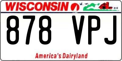 WI license plate 878VPJ