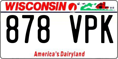 WI license plate 878VPK