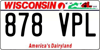 WI license plate 878VPL