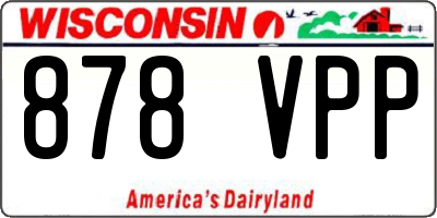 WI license plate 878VPP