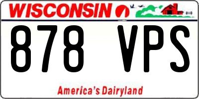 WI license plate 878VPS