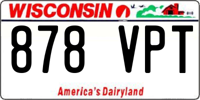 WI license plate 878VPT