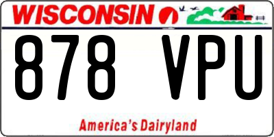 WI license plate 878VPU