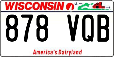 WI license plate 878VQB