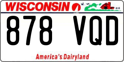WI license plate 878VQD