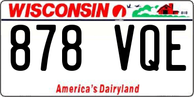 WI license plate 878VQE